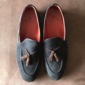 Massimo Dutti blue suede loafers